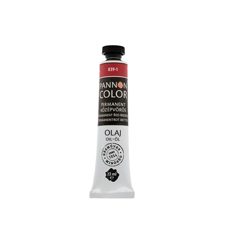 Olajfesték PANNONCOLOR 22ml 839 permanent középvörös