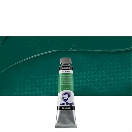 Olajfesték TALENS, VAN GOGH 40ml, Permanent green deep 619