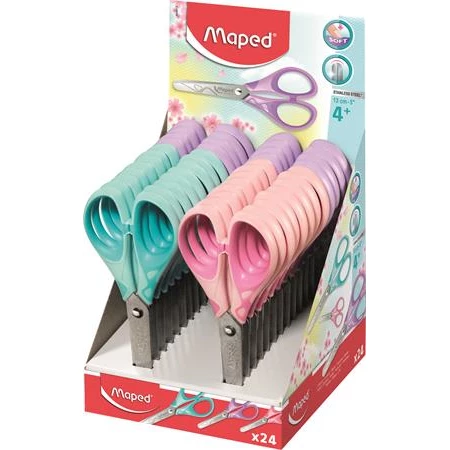 Olló MAPED „Essentials Soft” 13 cm, iskolai, pastell színekben