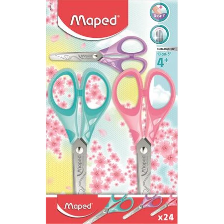 Olló MAPED „Essentials Soft” 13 cm, iskolai, pastell színekben