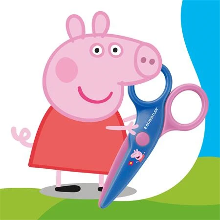 Olló STAEDTLER óvodai, 10 cm, Noris® Junior 965 Peppa malac minta
