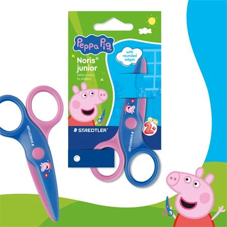 Olló STAEDTLER óvodai, 10 cm, Noris® Junior 965 Peppa malac minta