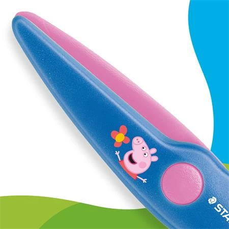 Olló STAEDTLER óvodai, 10 cm, Noris® Junior 965 Peppa malac minta