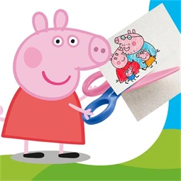 Olló STAEDTLER óvodai, 10 cm, Noris® Junior 965 Peppa malac minta