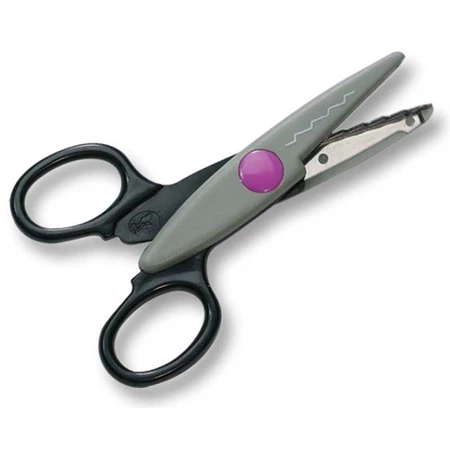 Olló cikk-cakk kreatív kontúr, vonal