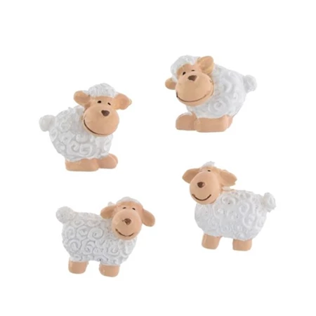 Öntapadó figura bárány poly 3x2,5x1,4cm 12db/csomag fehér