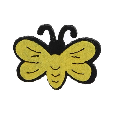 Öntapadó figura méhecske textil 3,8x2,9x0,3cm 8db/csomag sárga
