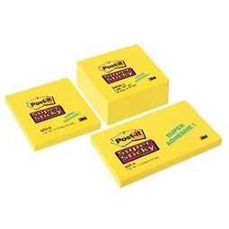 Öntapadó jegyzet 3M Post-it Super Sticky 76x76, 350lap, sárga