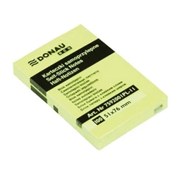 Öntapadó jegyzet DONAU Eco 51x76 pasztell sárga, 100lap/csomag