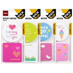 Öntapadó jegyzet mondatfelhő DELI 51x51 mm, 2x30 lap, mintás