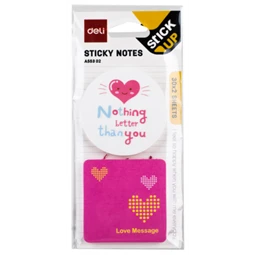 Öntapadó jegyzet mondatfelhő DELI 51x51 mm, 2x30 lap, mintás