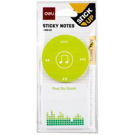 Öntapadó jegyzet mondatfelhő DELI 51x51 mm, 2x30 lap, mintás