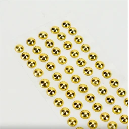 Öntapadós dekor flitter/strassz arany 140db/csomag