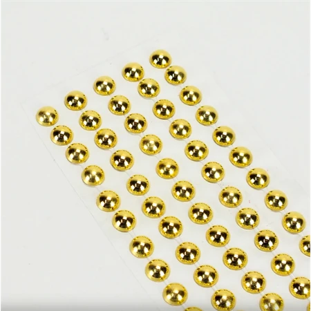 Öntapadós dekor flitter/strassz arany 140db/csomag