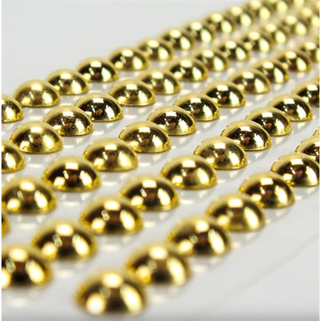 Öntapadós dekor flitter/strassz arany 140db/csomag