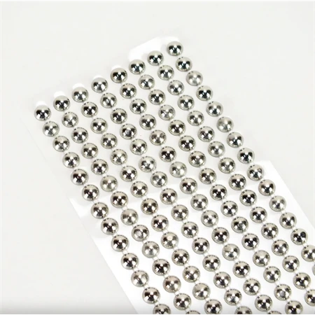 Öntapadós dekor flitter/strassz ezüst 320db/csomag