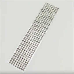 Öntapadós dekor flitter/strassz ezüst 320db/csomag