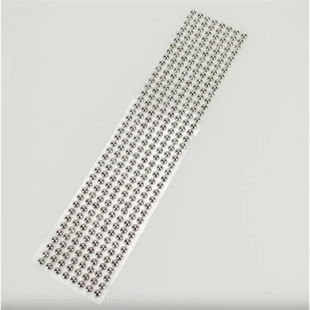 Öntapadós dekor flitter/strassz ezüst 320db/csomag