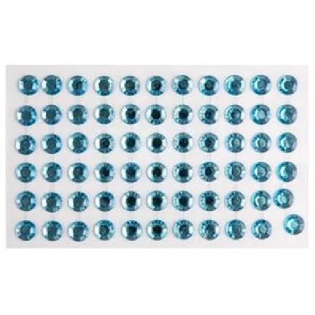 Öntapadós dekor gyöngy/strassz 10mm-es 66db/csomag égkék