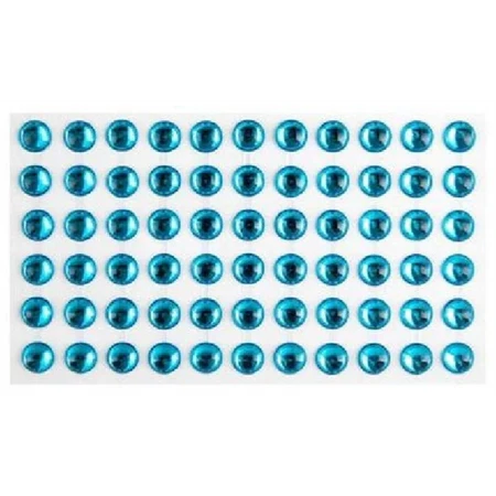 Öntapadós dekor gyöngy/strassz 10mm-es 66db/csomag kék