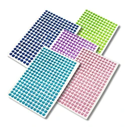 Öntapadós dekor gyöngy/strassz 10mm-es 66db/csomag rózsaszín