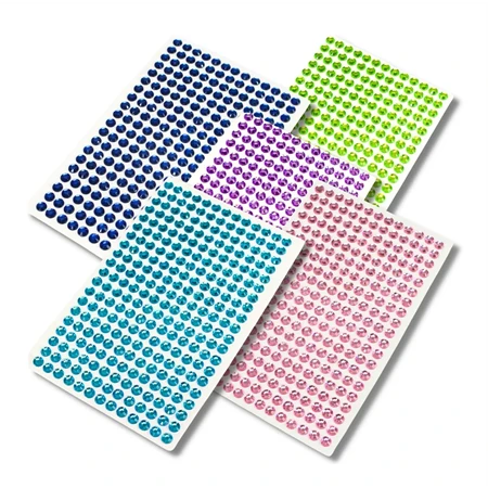 Öntapadós dekor gyöngy/strassz 10mm-es 66db/csomag rózsaszín