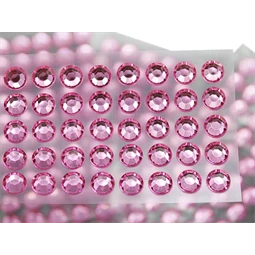 Öntapadós dekor gyöngy/strassz 10mm-es 66db/csomag rózsaszín