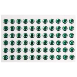Öntapadós dekor gyöngy/strassz 10mm-es 66db/csomag zöld
