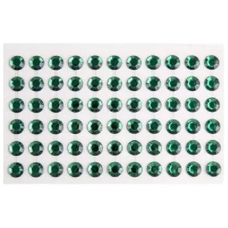 Öntapadós dekor gyöngy/strassz 10mm-es 66db/csomag zöld