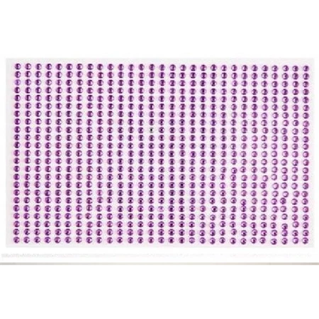 Öntapadós dekor gyöngy/strassz 3mm-es 667db/csomag lila