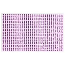 Öntapadós dekor gyöngy/strassz 3mm-es 667db/csomag lila