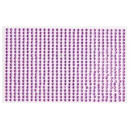Öntapadós dekor gyöngy/strassz 3mm-es 667db/csomag lila