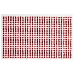 Öntapadós dekor gyöngy/strassz 3mm-es 667db/csomag piros