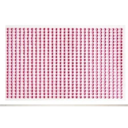 Öntapadós dekor gyöngy/strassz 3mm-es 667db/csomag rózsaszín