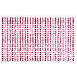 Öntapadós dekor gyöngy/strassz 3mm-es 667db/csomag rózsaszín