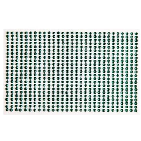 Öntapadós dekor gyöngy/strassz 3mm-es 667db/csomag smaragdzöld