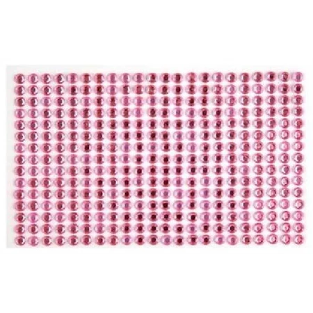 Öntapadós dekor gyöngy/strassz 5mm-es 330db/csomag babarózsaszín