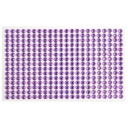 Öntapadós dekor gyöngy/strassz 5mm-es 330db/csomag lila