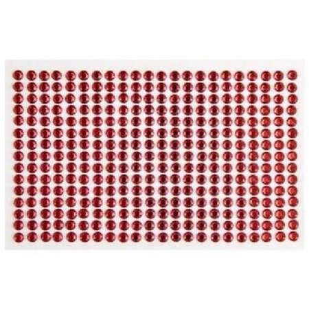Öntapadós dekor gyöngy/strassz 5mm-es 330db/csomag piros