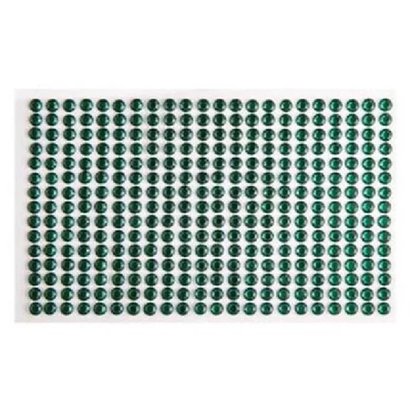 Öntapadós dekor gyöngy/strassz 5mm-es 330db/csomag smaragdzöld