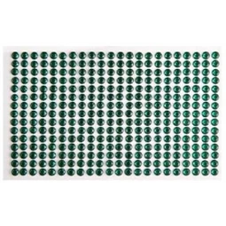 Öntapadós dekor gyöngy/strassz 5mm-es 330db/csomag smaragdzöld
