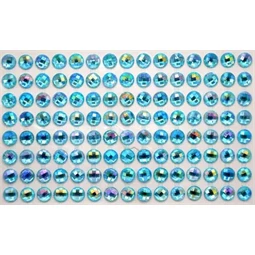 Öntapadós dekor gyöngy/strassz 7mm-es 120db/csomag szinjátszós kék