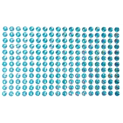 Öntapadós dekor gyöngy/strassz 7mm-es 120db/csomag szinjátszós kék