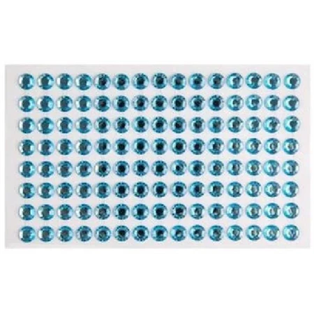 Öntapadós dekor gyöngy/strassz 8mm-es 96db/csomag égkék