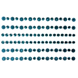 Öntapadós dekor gyöngy/strassz vegyes méret, kék