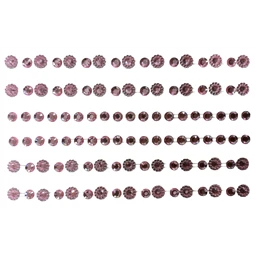 Öntapadós dekor gyöngy/strassz vegyes méret, rózsaszín