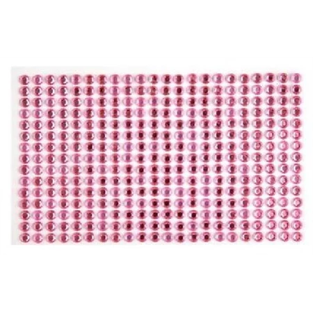 Öntapadós dekor gyöngy/strassz 5mm-es 330db/csomag babarózsaszín