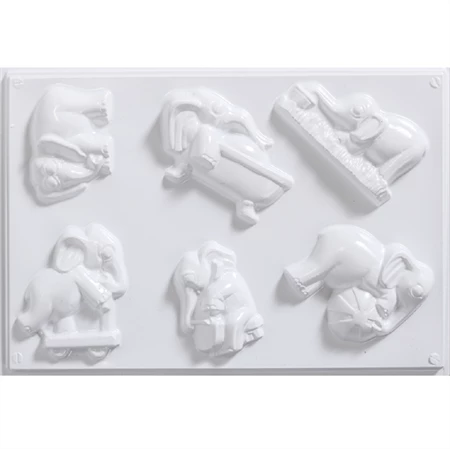 Öntőforma gipszhez Elefántok 29 x 18cm