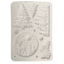 Öntőforma szilikon A/5 Christmas winter landscape