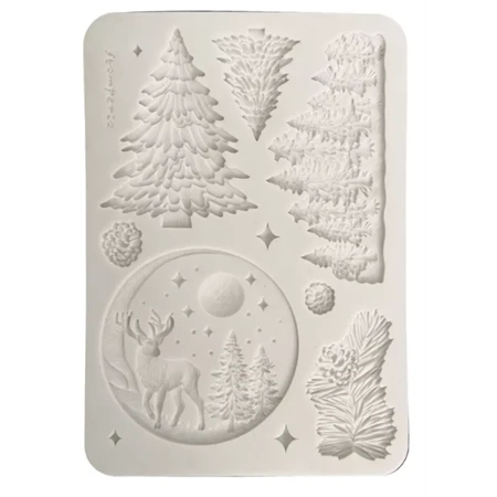 Öntőforma szilikon A/5 Christmas winter landscape